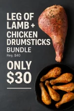 Leg of Lamb + Chicken Drumsticks Bundle