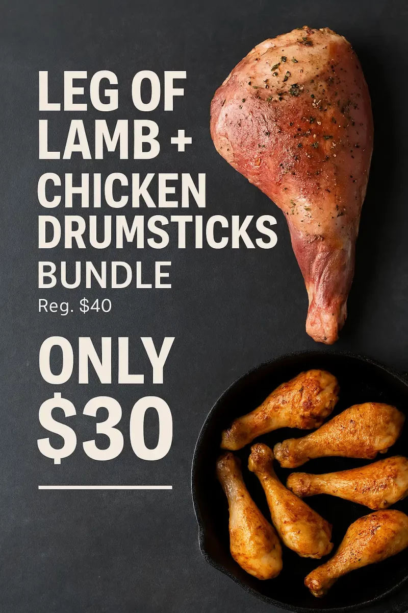 Leg of Lamb + Chicken Drumsticks Bundle